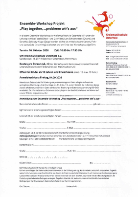 Flyer Ensemble Workshop 2026